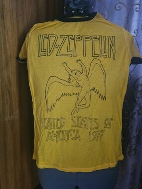 Led Zeppelin Yellow Graphic Ringer Tee